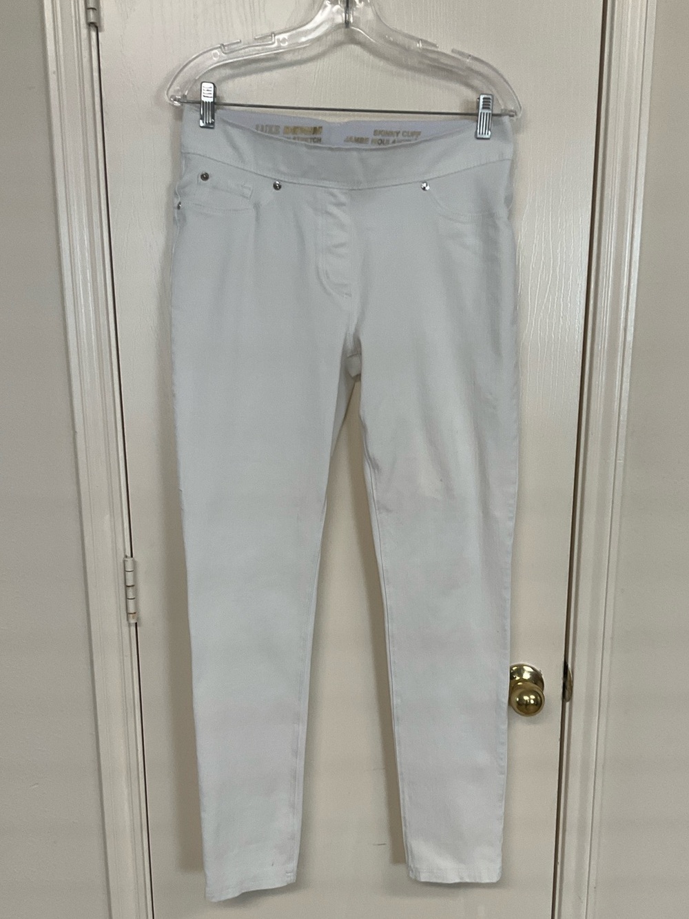 Luxe Denim Stretch Skinny White Jeans
